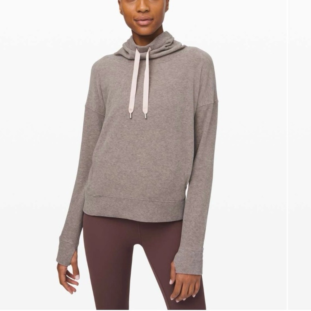 Lululemon  go forward pullover 
 Heathered pink bliss 
Size 10